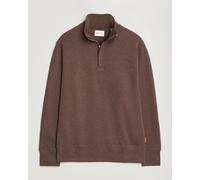 GANT Light Sacker Rib Half Zip Dark Brown Melange Braun M
