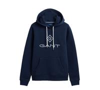 Gant Damen Kapuzenpullover Lock Up Sweat Hoodie, Größe:XXL, Farbe:Blau(433)