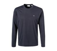 Gant Longsleeve Herren Regular Fit Langarm Rundhals Baumwolle blau, XL