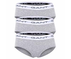 GANT Mädchen Slips, 3er Pack - HIPSTER BRIEFS 3-PACK, Hüftslip, Cotton Stretch 134/140 Grau