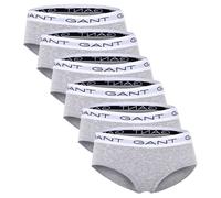 GANT Mädchen Slips, 6er Pack - HIPSTER BRIEFS 6-PACK, Hüftslip, Cotton Stretch Grau 134/140