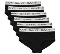 GANT Mädchen Slips, 6er Pack - HIPSTER BRIEFS 6-PACK, Hüftslip, Cotton Stretch Schwarz / 122/128 122/128 Schwarz