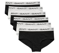 GANT Mädchen Slips, 6er Pack - HIPSTER BRIEFS 6-PACK, Hüftslip, Cotton Stretch Schwarz/Weiß 134/140