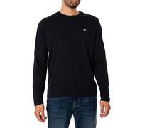 GANT Herren Longsleeve REGULAR SHIELD LS, Rundhals, Baumwolle, Schwarz, 4XL