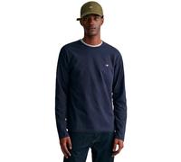GANT Langarmshirt REG SHIELD LS T-Shirt Herren Regular Fit Rundhals 100% Baumwolle L Blau