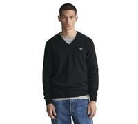 GANT Mens Superfine Lambswool V-Neck Jumper XL 5 Black