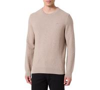 Gant Regular Fit Strickpullover aus reiner Baumwolle in Sand, Größe XXXL