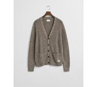 GANT Herren Mouliné Strickjacke aus Wollmix (XL) Braun Beige