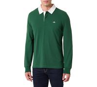 GANT Regular Fit Longsleeve Poloshirt Forest Green, Einfarbig