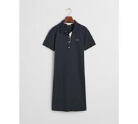 GANT - Piqué-Polokleid mit Kontrastkragen evening blue - Gr. - M