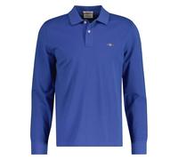 GANT Herren Poloshirt - REGULAR SHIELD LONGSLEEVE PIQUE RUGGER, Langarm, Logo Blau (Rich Blue) 4XL