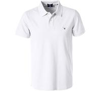 Gant Polo-Shirt Herren Regular Fit Kurzarm Baumwoll-Piqué weiß, S