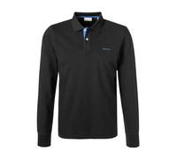 Gant Polo-Shirt Herren Regular Fit Langarm Baumwoll-Piqué schwarz, L