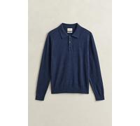 GANT - Polopullover aus Baumwollmix-Flammgarn dark indigo melange - Gr. - XXXL