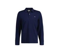 GANT Poloshirt REG SHIELD LS PIQUE RUGGER Langarm Herren Baumwolle Blau (Evening Blue) 4XL