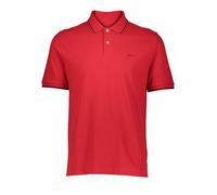 Gant Herren Poloshirt - Tipping Pique Rugger, Kurzarm, Knopfleiste, Logo, Uni Rot (Ruby Red) L