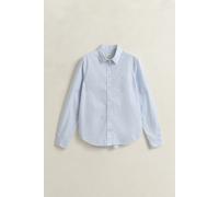 GANT Damen Hemdbluse REG POPLIN Stripe Shirt – Popeline, gestreift, Regular Fit – Hellblau Größe 46