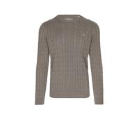 GANT Regular Fit Strickpullover Rundhalsbraun, Einfarbig