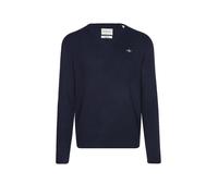 GANT Herren Extrafine Lambswool V-Neck Pullover, Marine, M EU