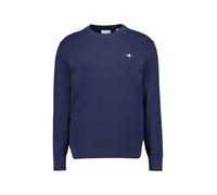 Gant Pullover Herren Regular Fit Rundhals Baumwolle blau, 3XL