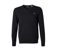 Gant Herren Classic Cotton V-Neck Pullover, Schwarz, XXL EU