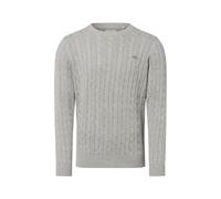 GANT Herren Cotton Cable C-Neck Pullover, Grey Melange, XXL