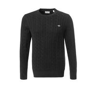 GANT Herren Cotton Cable C-neck Pullover, Schwarz, L EU