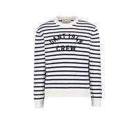 Gant Pullover Herren Slim Fit Rundhals Baumwolle weiß gestreift, M