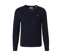 Gant Pullover Herren Slim Fit V-Ausschnitt Lammwolle blau, 3XL