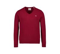 Gant Pullover Herren Slim Fit V-Ausschnitt Lammwolle rot, M