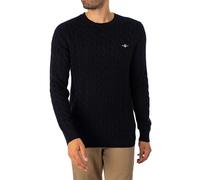 GANT Strickpullover Cotton Cable C-Neck Baumwolle Marine Größe S