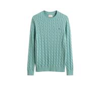 GANT Regular Fit Strickpullover Rundhalsgrün, Einfarbig