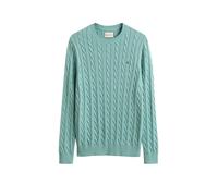 GANT Regular Fit Strickpullover Rundhalsgrün, Einfarbig