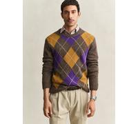 Gant Pullover mit Woll-Anteil Herren Wolle braun, XXL