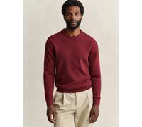 GANT Herren Wollmix Rundhalspullover mit Noppenstruktur (M) PLUMPED Rot