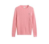 Gant Herren Strickpullover aus Baumwolle COTTON CABLE C-NECK, rose, Gr. XXXL