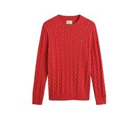 GANT - Zopfstrick Rundhalspullover aus Baumwolle rose red - Gr. - XXXL