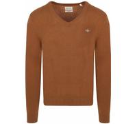 GANT Herren Extrafine Lambswool V-Neck Pullover, Cacao, M