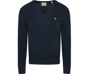 Gant Pullover V-Ausschnitt Wool Blend Navy Melange - Größe XL Dunkelblau XL