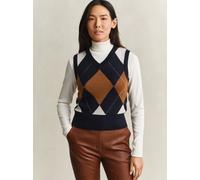 Gant Pullunder Damen Merino blau, S