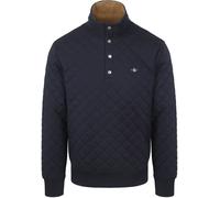 Gant Quilted Mocker Pullover Navy - Größe L Dunkelblau L