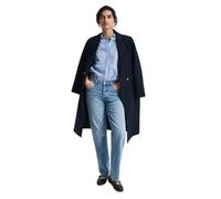 Regular Fit Popeline Bluse mit Streifen Blau 44