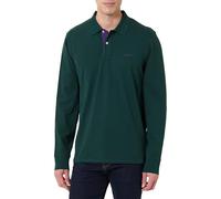 GANT Longsleeve Contrast Piqué Poloshirt Tartan Grün - Größe L Dunkelgrün L
