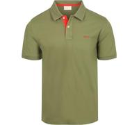 GANT Poloshirt REG CONTRAST PIQUE SS RUGGER Herren Gr. M dry herb grün Piqué 96% Baumwolle