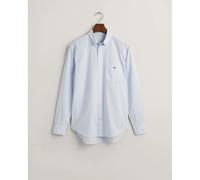 GANT Herren Hemd Regular Fit Poplin Gingham Klassisch Hellblau Größe M