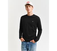 GANT Longsleeve T-Shirt Reg Shield LS – 100% Baumwolle, Rundhals, Schwarz 5XL