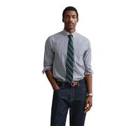 Langarmhemd GANT "REG POPLIN STRIPE SHIRT", Herren, Gr. XL, N-Gr, blau (persian blau), Web, Obermaterial: 100% Baumwolle, regular fit, Hemden Langarmhemd (55094565-XL)