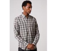 Gant Regular Fit Twill Checked Shirt Sand Beige L