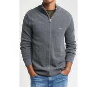 Gant Cardigan Herren Slim Fit Baumwolle grau, L
