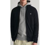 GANT Regular Fit Cardigan schwarz, Einfarbig